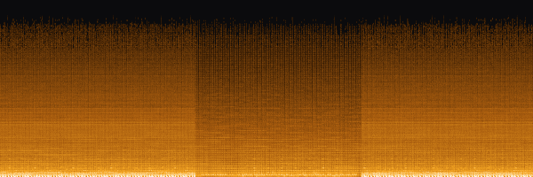 Spectrogram of the original: energy all the way to 19.1 kHz